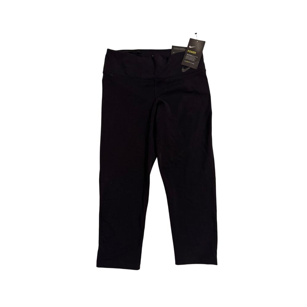 NWT Women's Nike Legendary Tight Fit Mid Rise Crop Leggings Size M Black